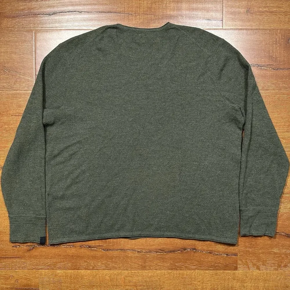 Rag & Bone Sweatshirt Mens 2XL Green Extra Fine Merino Wool Crewneck Sweater